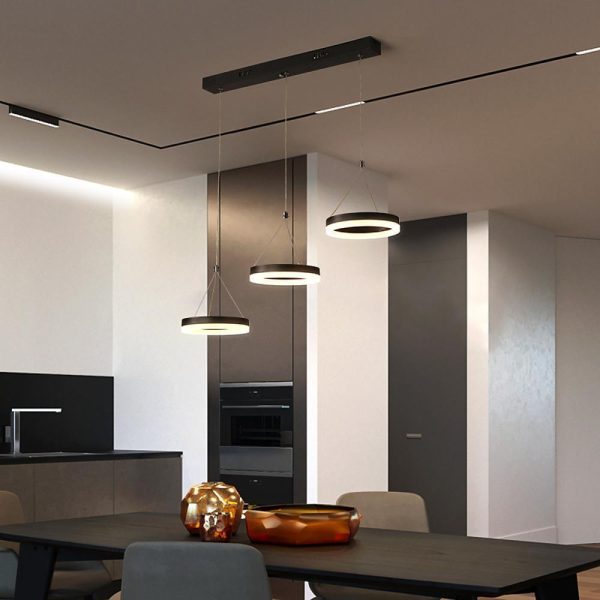 3 Circles Dimmable LED Adjustable Modern Chandeliers Pendant Light - Image 3