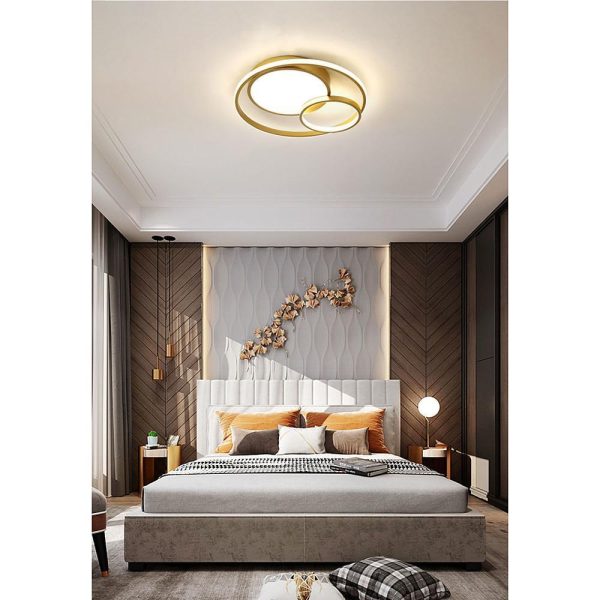 3 Ring Minimalist Acrylic LED Flush Mount Ceiling Light for Bedroom - Image 5