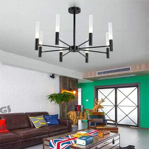 8-light LED Electroplated Modern Chandeliers Ceiling Light Hanging Lights - Image 4