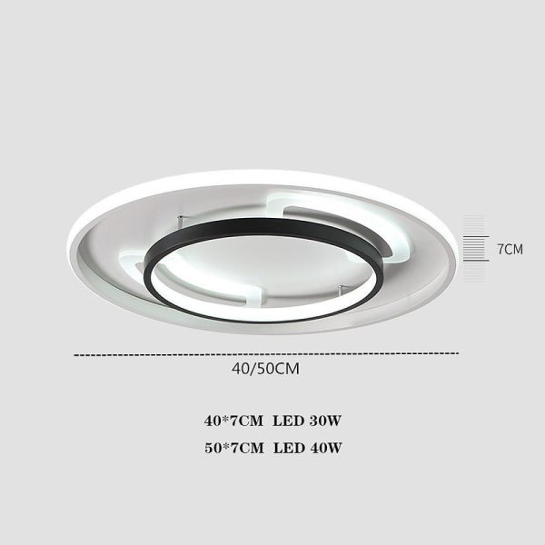 Circle Modern Bedroom Flush Mount Lighting LED Ceiling Lights - Image 5