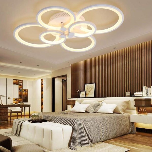 Multi Circles Dimmable LED Modern Ceiling Lights Flush Mount Lighting - Image 2