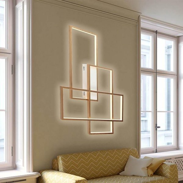 Rectangular Hybrid Modern Flush Mount Ceiling Light With 1 Central LED Light - Image 13