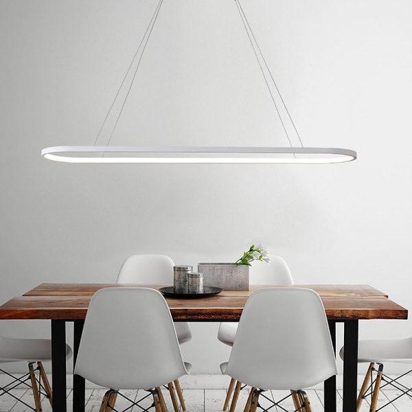 Linear Rectangle Chandelier LED Dining Room Chandeliers - Image 3