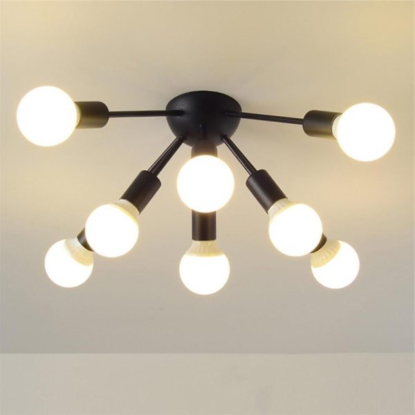8 Light Cluster Gold Flush Mount Light Modern Metal LED Ceiling Light - Image 7