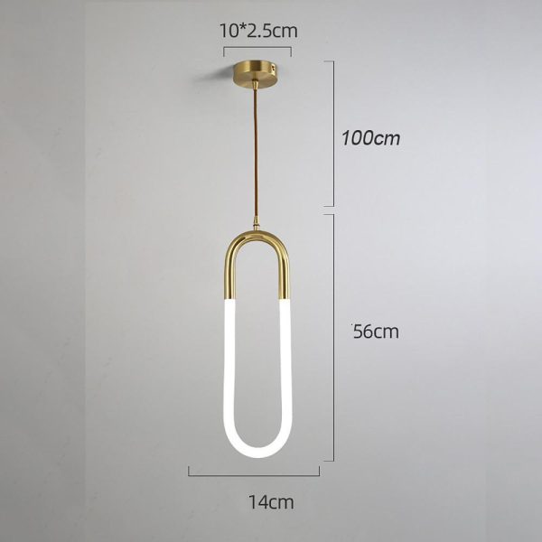 Rounded Rectangle LED Modern Island Lights Hanging Lamp Pendant Light - Image 4