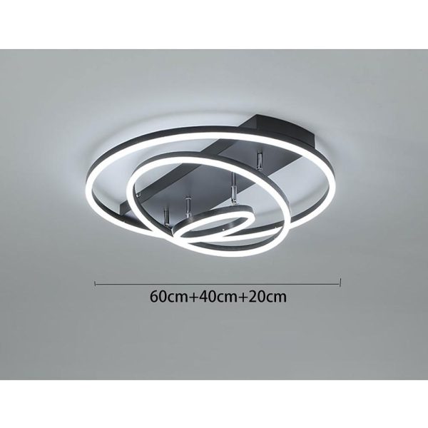 3 Circle Arbitrary Acrylic LED Flush Mount Ceiling Light for Living Room - Image 5