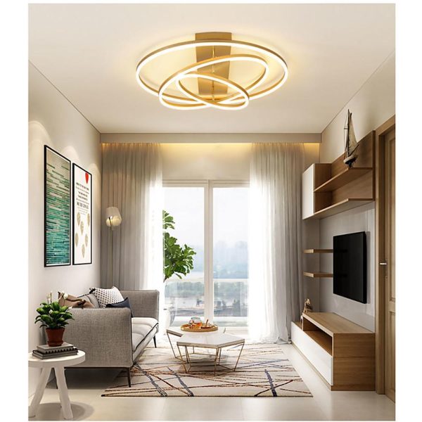 3 Circle Arbitrary Acrylic LED Flush Mount Ceiling Light for Living Room - Image 2