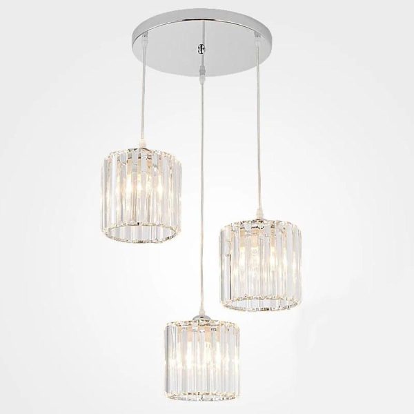 3 Metal Crystal Island Lantern Chandelier LED Ceiling Light - Image 5