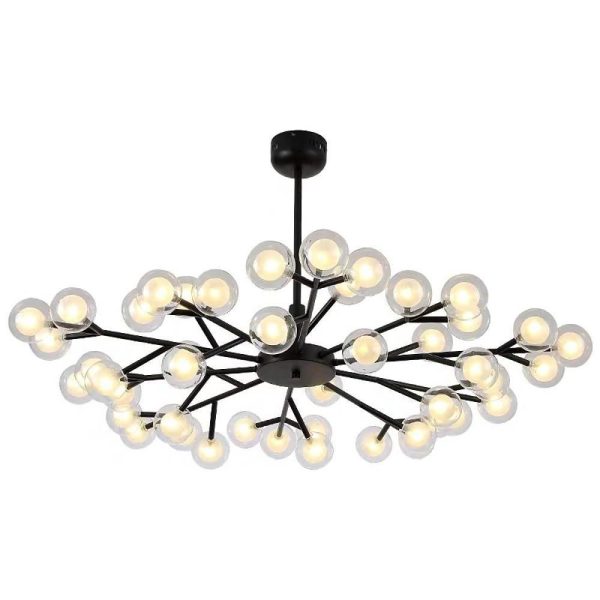 45 Lights LED Cluster Design Glass Modern Chandelier Ceiling Light - Image 9
