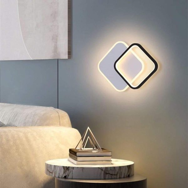 2 Square Acrylic Reflective Style Design Flush Mount Lighting LED Ceiling Light - Image 2