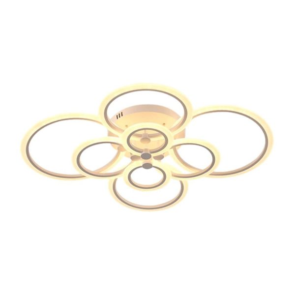 Elegant Semi Flush Mount Ceiling Lights with Unique Overlapping Rings - Image 29