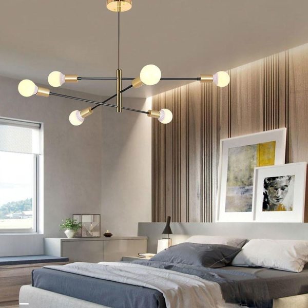 Luxurious 6-Light Sputnik Chandelier with E27 Bulb Base - 41'' Dia x 31'' H - Image 2