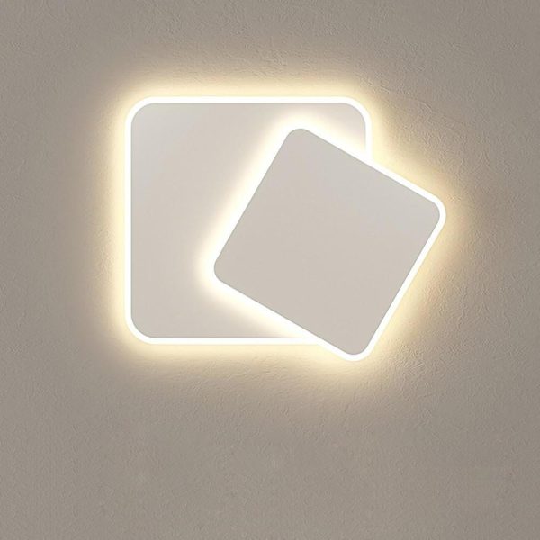 2-Light White Square LED Flush Mount Ceiling Light for Bedroom - Image 7