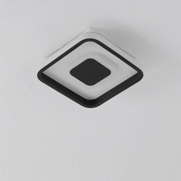 Dual Square LED Black Modern Ceiling Lights Flush Mount Lighting - Image 7