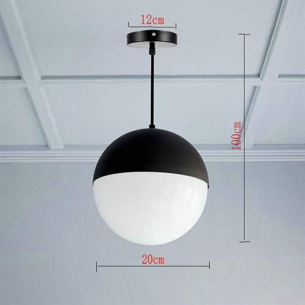 Glass Globe Shaped LED Nordic Pendant Light Chandeliers Hanging Lamp - Image 6