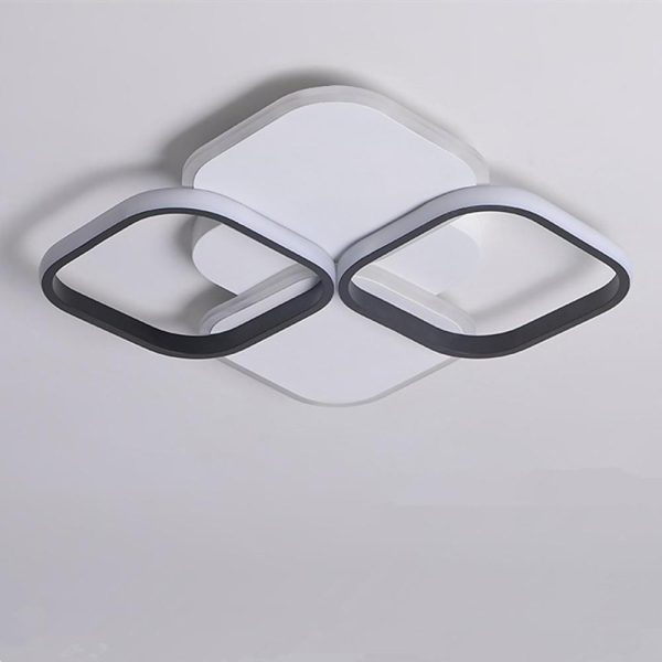 Overlapping Squares Flush Mount Ceiling Light Geometric LED Light - Image 3