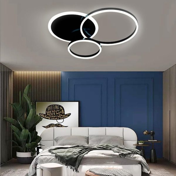 3-Layers LED Modern Circle Flush Mount Light - 3-Color Dimmable, 26"x20" - Image 7
