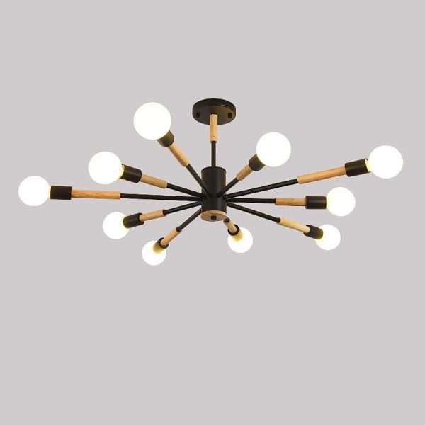 10-Light LED Nordic Style Flush Mount Lighting Ceiling Lights Chandelier - Image 9
