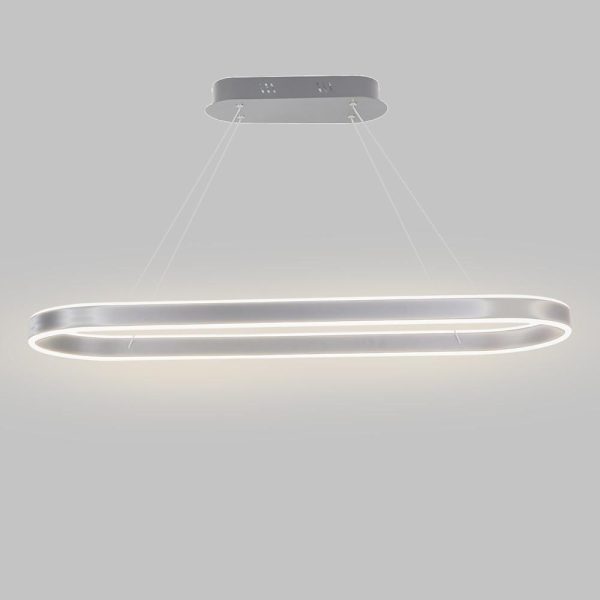Rounded Rectangle LED Dimmable Modern Pendant Lighting Chandelier - Image 4