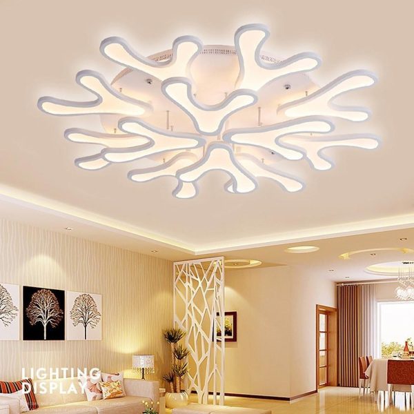 Creative Flower Dimmable LED Nordic Ceiling Lights Flush Mount Lighting - Image 6