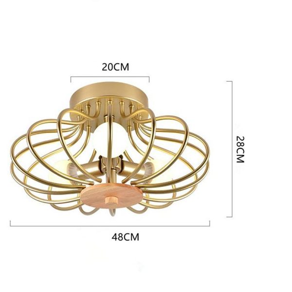 Globes Metal Intricate Modern LED Flush Mount Ceiling Light for Bedroom - Image 5
