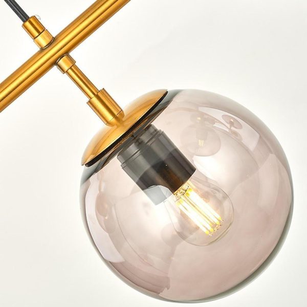 Linear Dining Room Chandeliers Glass Globe Chandelier 4/6 Heads - Image 11
