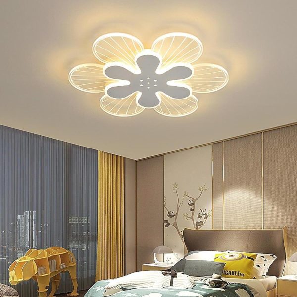 Flowers Shapes LED White Modern Ceiling Lights Flush Mount Lighting - Image 3