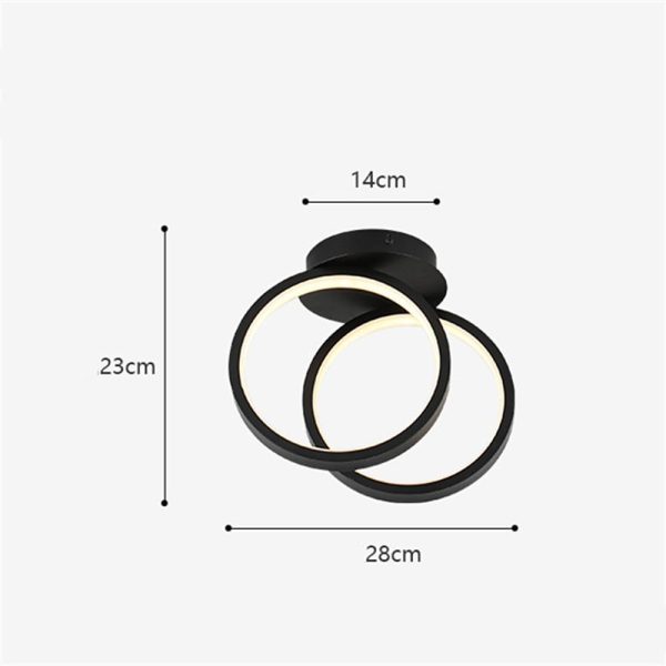 2 Ring Flush Mount Ceiling Light Minimalist LED Light - Image 6