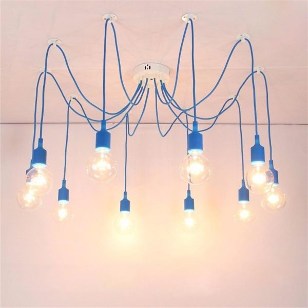 Cluster Spider Pendant Lighting 10-heads DIY Adjustable Ceiling Lights - Image 9
