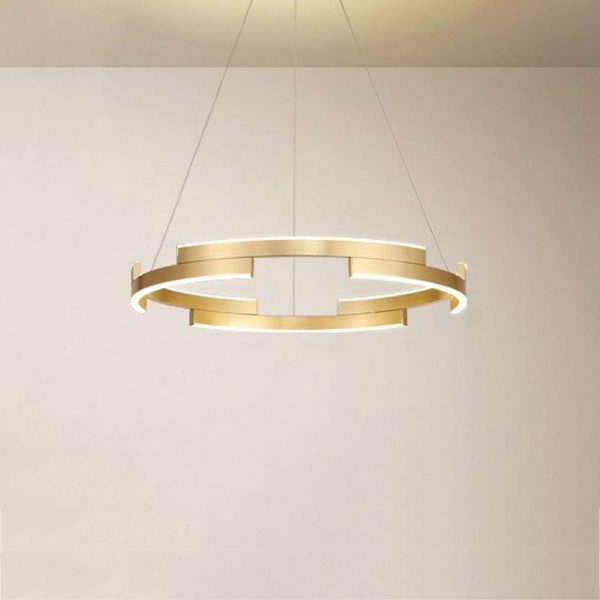 Modern Geometrical Circle Chandelier Pendant Light for Bedroom - Image 6
