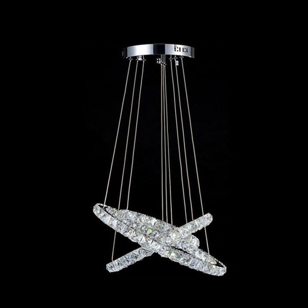 Luxury Crystal LED Chandelier 3-Tier Geometric or Stacked LED Pendant light - Image 9