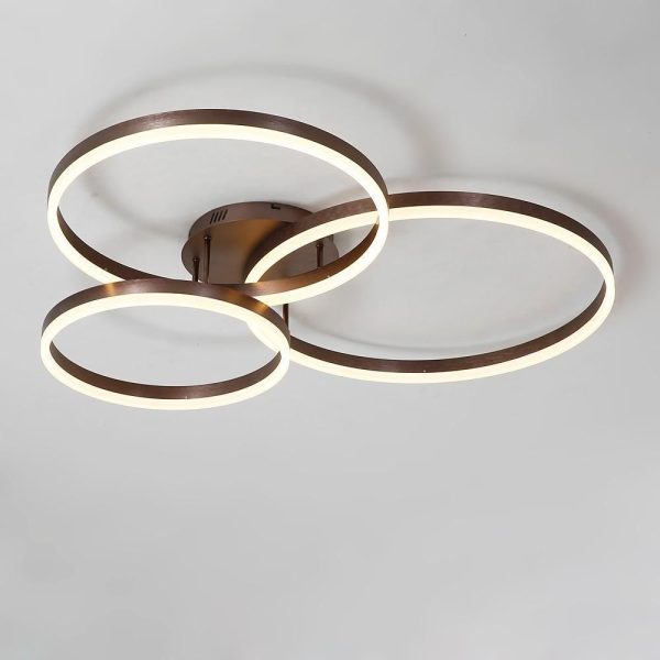 3 Circle Minimalist Acrylic LED Flush Mount Ceiling Light for Living Room - Image 9