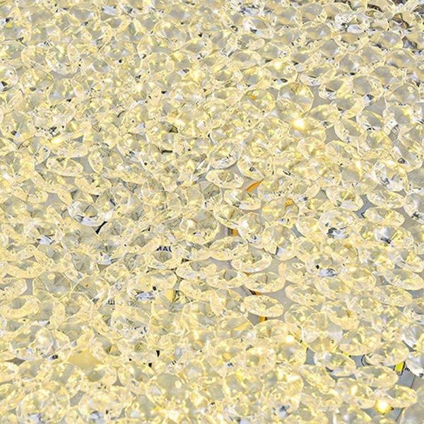 16'' Rounded Antique Painted Metal Crystal LED Modern Ceiling Lights - Image 11