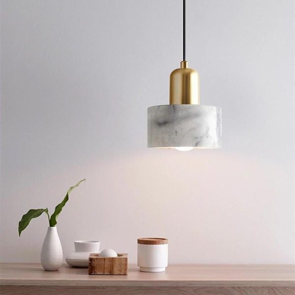 Minimalist Cylindrical Electroplated Copper LED Modern Pendant Lighting - Image 10