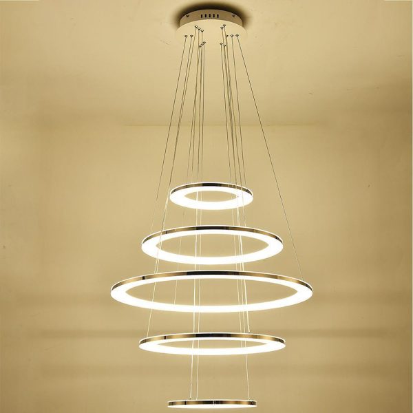 Adjustable Contemporary Chandelier Light Mid-century Chandeliers with 5 Tiered LED Lights - Image 2