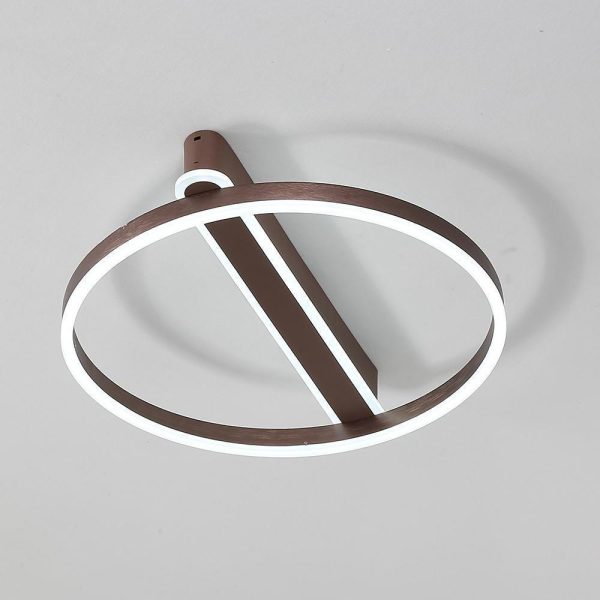 Circle Linear Dimmable LED Modern Ceiling Lights Flush Mount Lighting - Image 6