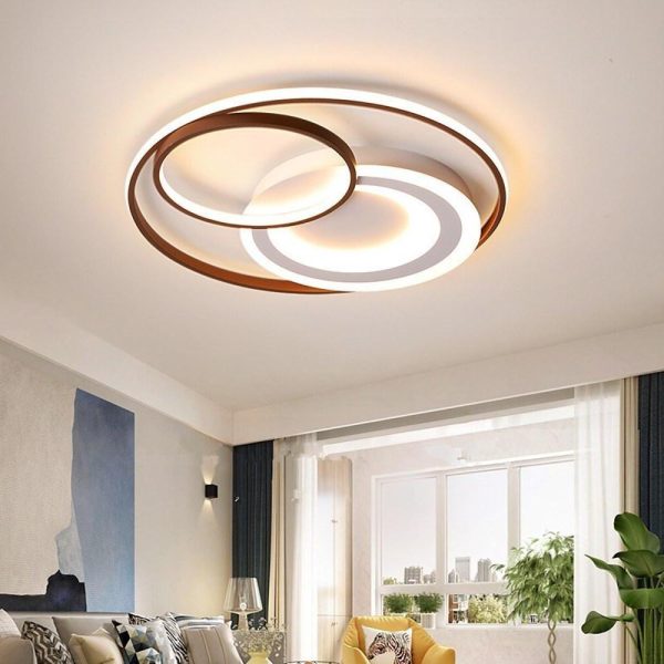 3 Rings Dimmable LED Modern Ceiling Lights Flush Mount Lighting Ceiling Lamp - Image 3