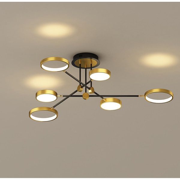 Circular 8-light Design LED Nordic Flush Mount Ceiling Light Chandeliers - Image 6