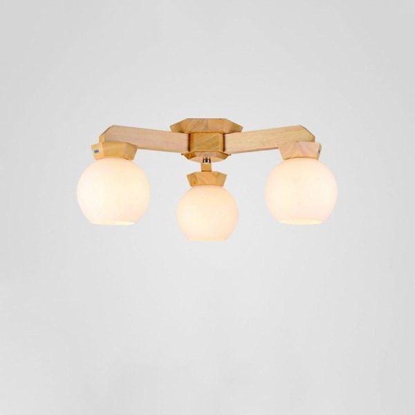 Nordic Style Modern Wood Chandelier LED Globe Chandelier - Image 8