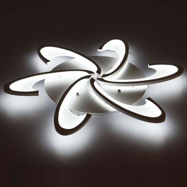 Modern Geometric Wave Flush Mount Light Fixtures Circle Ceiling Light 1 Bulb - Image 8