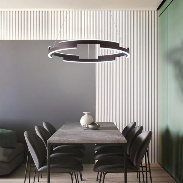Modern Geometrical Circle Chandelier Pendant Light for Bedroom - Image 5