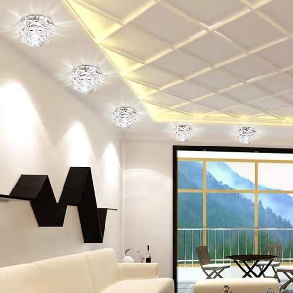 Electroplated Glass Flower Design LED Multi Color Modern Ceiling Lights - Image 6