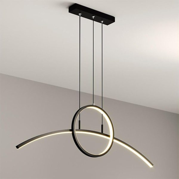 Curve Circle Pendant Lighting Metal Modern Pendant Lighting for Kitchen - Image 4