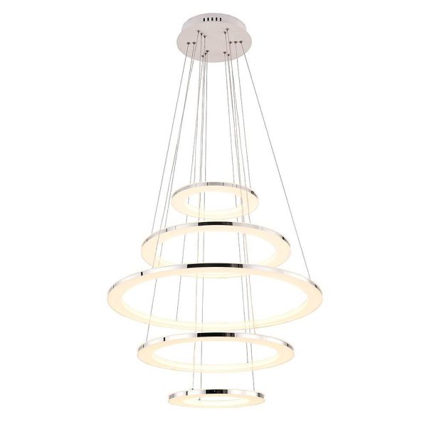 Adjustable Contemporary Chandelier Light Mid-century Chandeliers with 5 Tiered LED Lights - Image 7