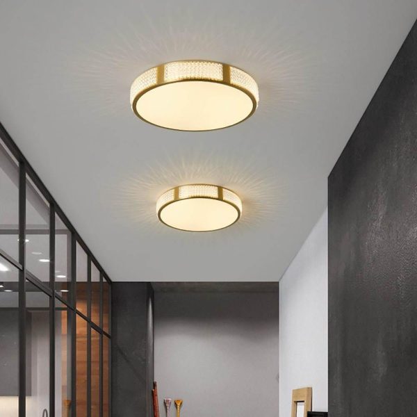 Circular Copper Acrylic LED Nordic Ceiling Lights Flush Mount Lighting - Image 5