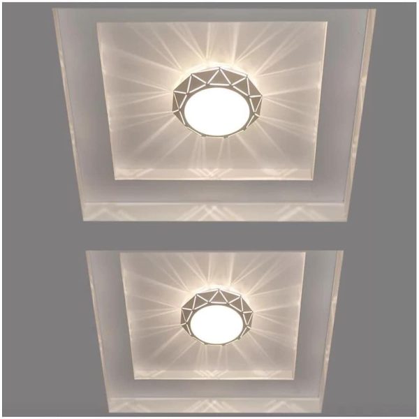 Geometric Drum Shaped LED Modern Flush Mount Lighting Ceiling Lights - Image 2