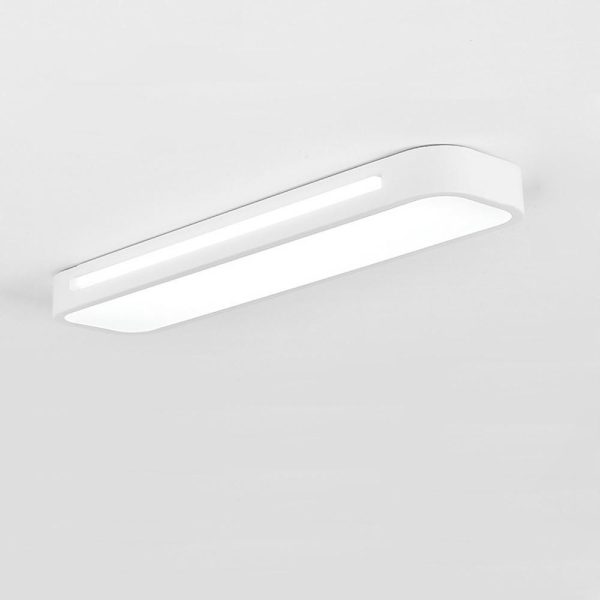 19 in. W 1-Light Long Oval LED Flush Mount Minimalist Rectangular Ceiling Light - Image 4