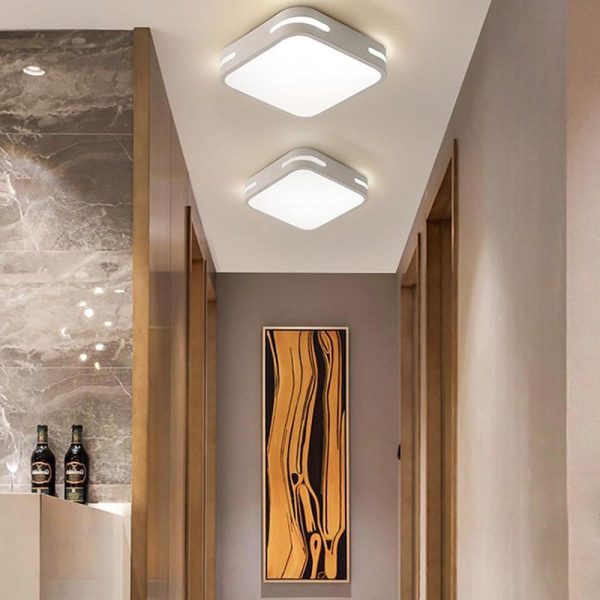Square Modern Flush Mount Entryway Light Hallway LED Ceiling Light - Image 2