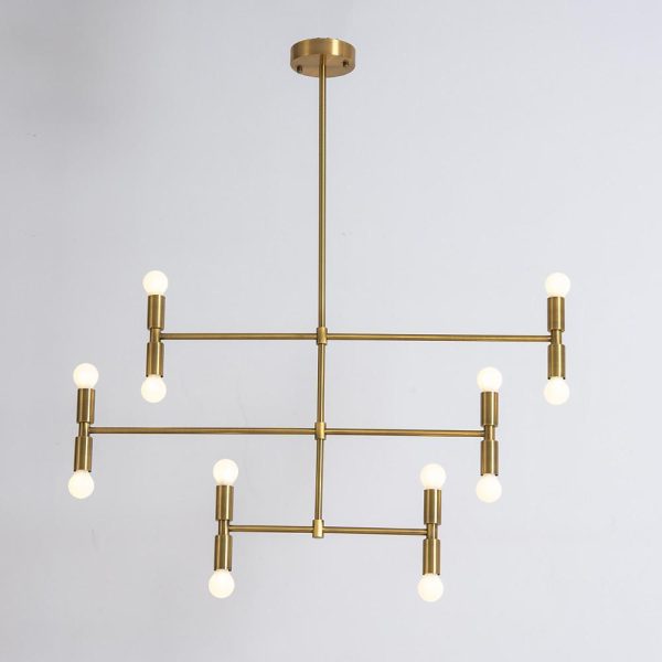 12 Lights LED Electroplated Metal Adjustable Modern Pendant Lights - Image 7