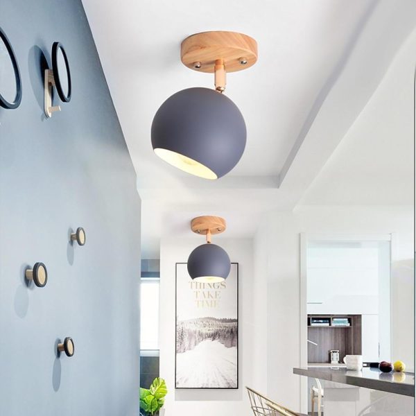 Semicircular Metal LED Rustic Adjustable Pendant Lights Ceiling Lights - Image 5